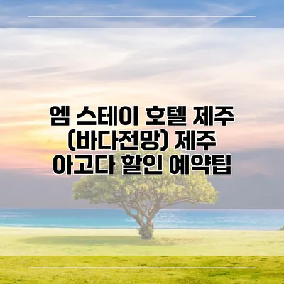 엠 스테이 호텔 제주 (바다전망) 제주 아고다 할인 예약팁