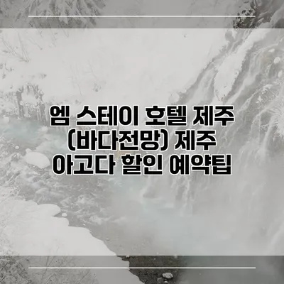 엠 스테이 호텔 제주 (바다전망) 제주 아고다 할인 예약팁