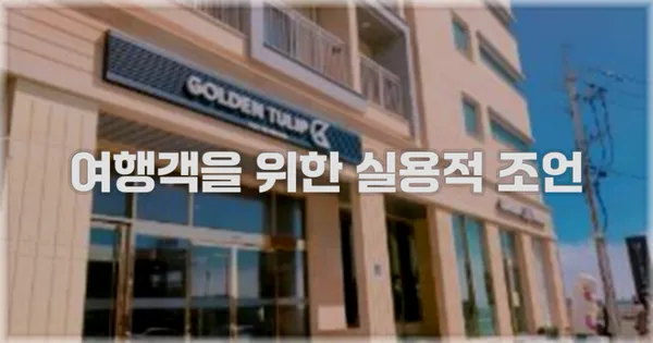 여행객을 위한 실용적 조언