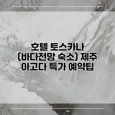 호텔 토스카나 (바다전망 숙소) 제주 아고다 특가 예약팁