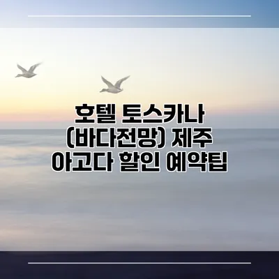 호텔 토스카나 (바다전망) 제주 아고다 할인 예약팁