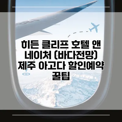 히든 클리프 호텔 앤 네이처 (바다전망) 제주 아고다 할인예약 꿀팁