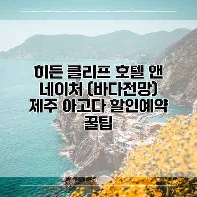 히든 클리프 호텔 앤 네이처 (바다전망) 제주 아고다 할인예약 꿀팁
